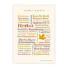 Deine Wörter Postcard Set - 5 Postcards with Autumn, Unique