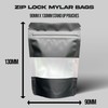 Black mylar bags 3.5g smell proof packaging 9CM x 13CM