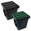 Polylok 9"x9" Square Catch Basin Kit (Black Grate)