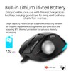 Docooler F-33 Wireless Trackball Mouse - Easy thumb control, Precision