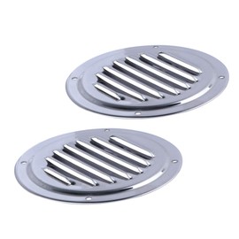 Hoffen 5" Round Louvered Air Vent, 2 Pack Stainless Steel Marine Boat Vent Ventilation Ventilator Cover