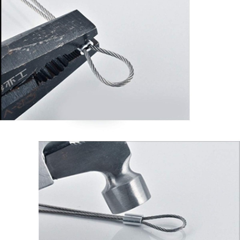 IMAGINE 30pcs 1/4" Aluminum Crimping Loop Sleeve, Cable Ferrule Wire