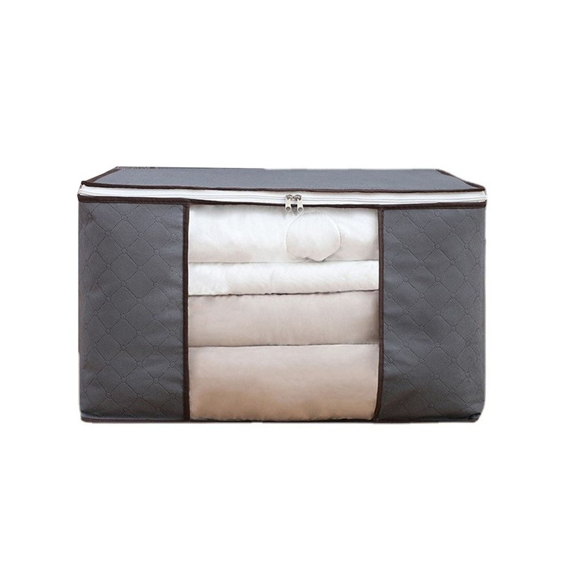 4Pcs Gray Quilt Storage Bag Organizer Large Capacity Breathable House
