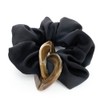 JewelVOX Scrunchie Hair Accessory, Tortoise Shell with Marble Charm, Women's,