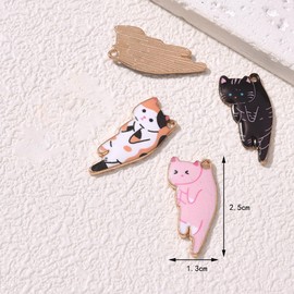 AAGWW 8 Piece Set, 0.5 x 1.0 inches (13 x 25 mm), Accessories, Accessories, Accessories, Decorations, Crafts, Cats, Handmade DIY Accessories, Necklace/Earrings/Pendant Decoration, Alloy (Product