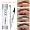 RZJZGZ Eyebrow Pencil, Eyebrows Pen with 4 Micro-Fork Tip, Waterproof