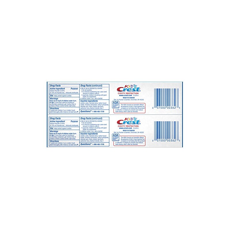 Crest Kid's Cavity Protection Toothpaste for Kids (children and toddlers