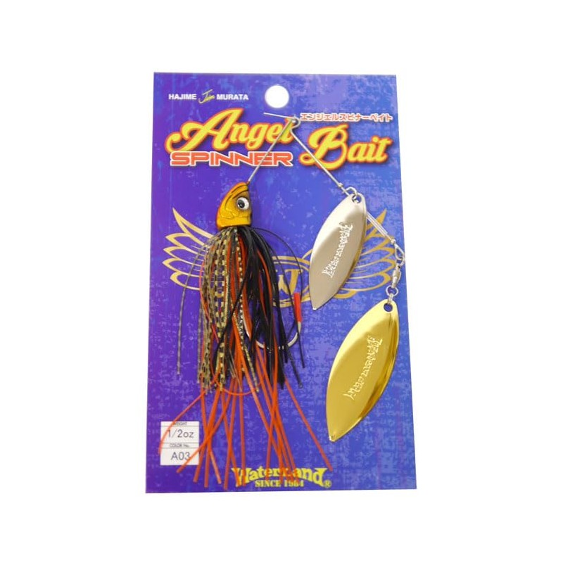 Waterland Angel Spinnerbait Double Willow 1/2oz WaterLand A08 Silver Clear