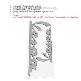 Motorcycle Sticker Motorcycle Emblem Sticker 3D Resin Sticker Emblem Sticker Motorcycle Decoration for Vespa GTS300 LX125 LX150 IE Sprint Primavera 300 LX LXV(Silver)