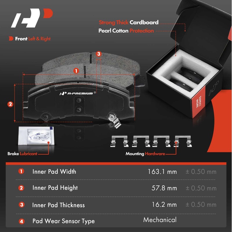 A-Premium Front Vented & Rear Solid Disc Brake Rotors +