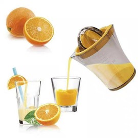 Hand Citrus Juicer, 600ml (20 ounces) Capacity, Manual Lemon Squeezer,Orange and Lime Squeezer and Reamer, Kitchen Gadget(Yellow + Grey)