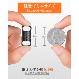 TIMULTI Magnetic Releaser, Detachable Key Holder, Load Capacity 22.0 lbs (10 kg), Locking Function, Quick Release, Stylish, Men's, Key Ring, Bicycle, Key Storage, Aluminum diagonal line x 1