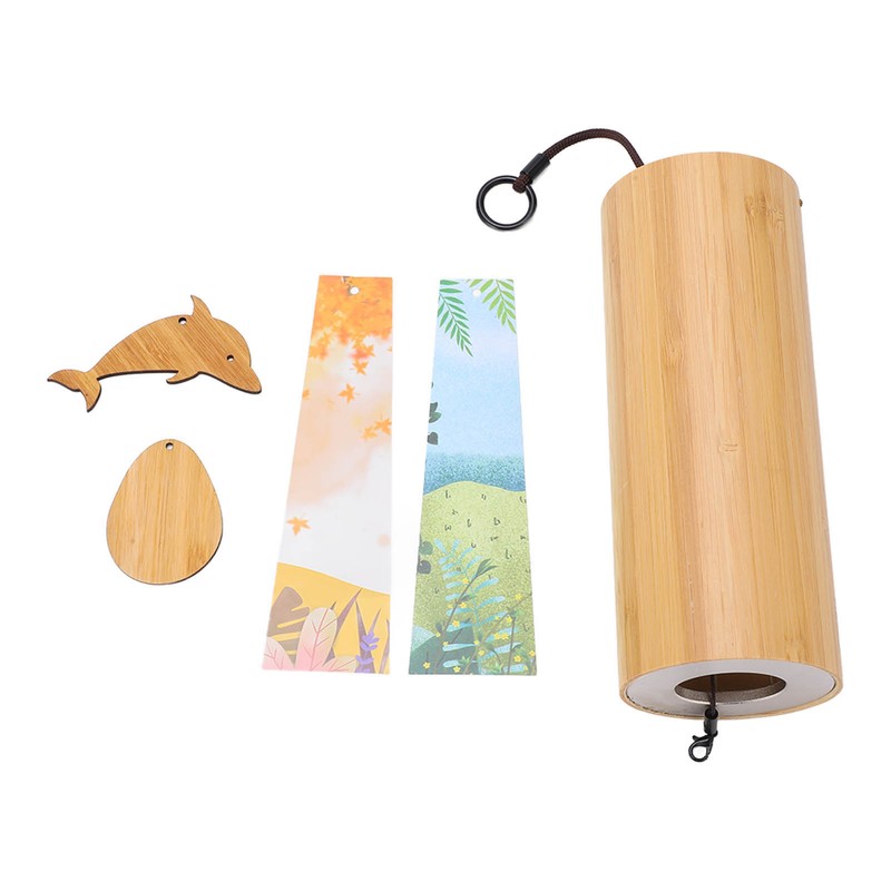 Bamboo Wind Chimes Metal Waterproof Japanese Chord Windchime Windbell for