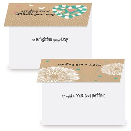 Current Kraft Thinking of You Friendship Greeting Card Set - Value Pack of 20 Cards With White Envelopes for Friends & Family, 5 Designs, Large 5" x 7" Assortment