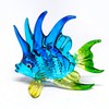 ZOOCRAFT Handcrafted Blue Glass Fish Figurine Exquisite Hand Blown Aquarium