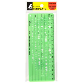 Shinwa measurement template TE-5 alphanumeric symbols ruler 66013
