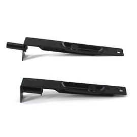 6 Inch Stainless Steel Concealed Door Lock Flush Slide Latch Bolt with Screws Black (4 Pieces)