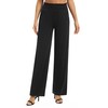 EXCHIC Women's Loose Straight Leg Palazzo Pants High Elastic Waist