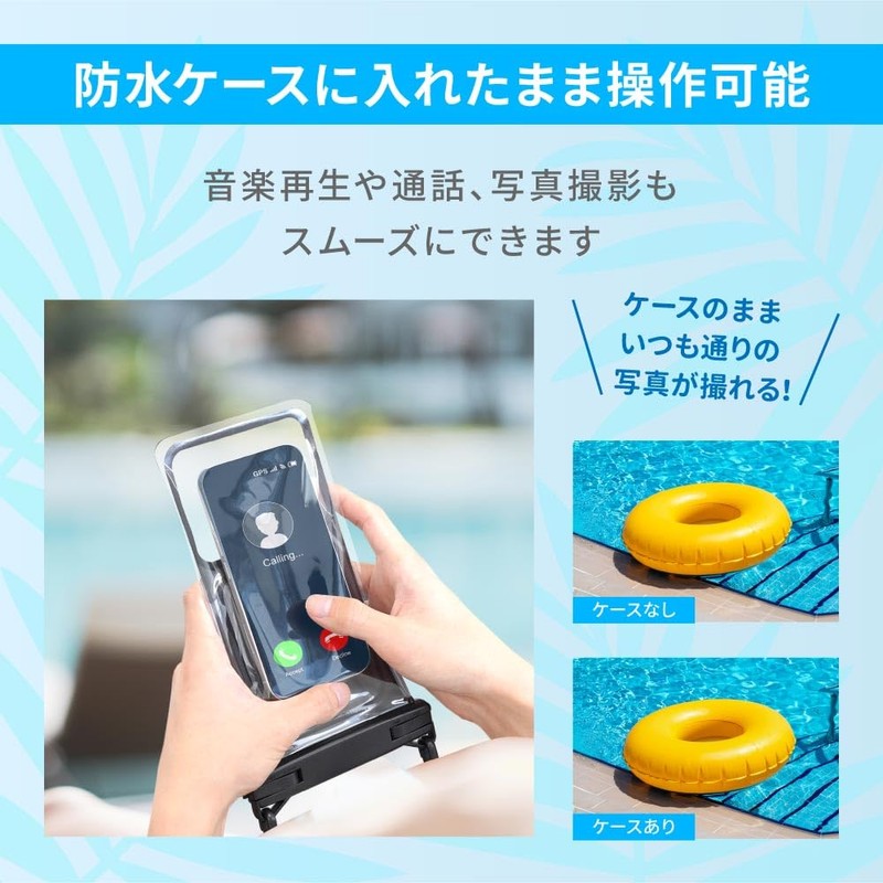 Owtec OWL-WPCSP25-BK Waterproof Case, IPX8 Certified, Floating & Soft Frame,
