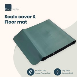 BodyPedia Microfiber Leather Cover & Non-Slip Rug, Doormat Body Composition Scale, Absorbs Mousture and Dirt, Protect The Scale from Dust, Dry Your Feet Before Testing (Green)