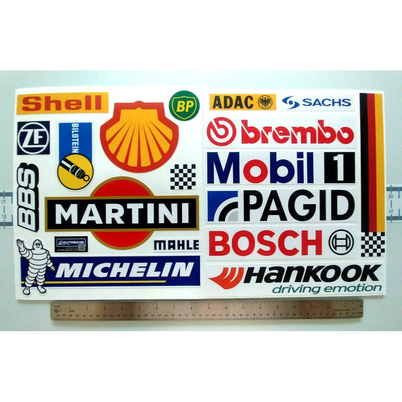 Autobahn Signs Motorsport Decal Set - Nascar - 4x4 -
