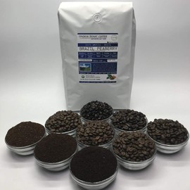 South America, Brazil Peaberry (5-Pound Bag) Premium Arabica Coffee Freshly Custom Roasted Today (Medium Roast/Whole Bean) Customized Roast Or Grind Available By Messaging Us At Time Of Checkout