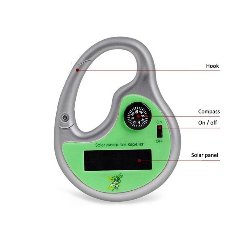 Solar Powered Mosquito Insect Repellent with Compass Outdoor Sports Camping