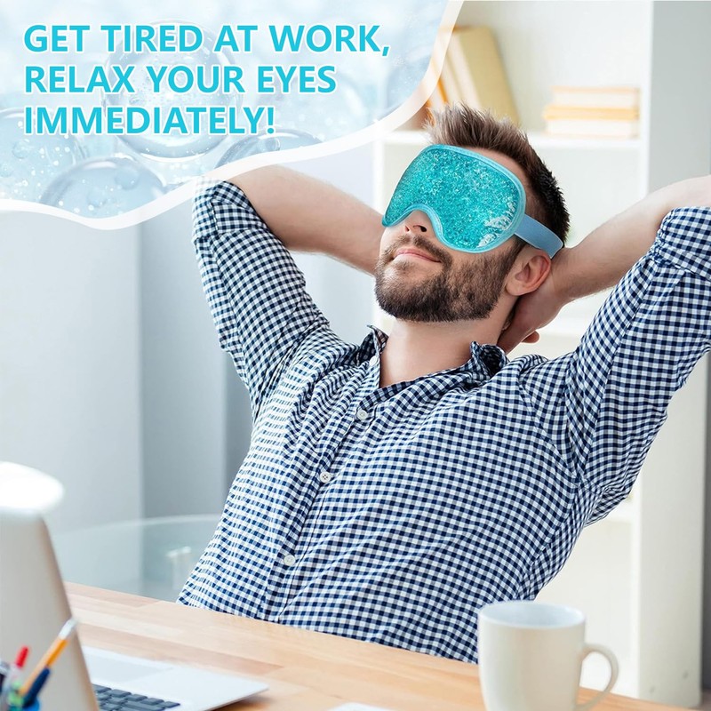 Eye Mask Cooling Glasses Reusable Cooling Eye Mask for Dark