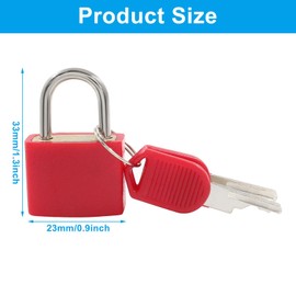 Waziaqoc 12 Pcs Luggage Locks with Keys, Small Suitcase Padlock, Mini Metal Padlock for Travel Bags, School Gym Locker, Toolbox