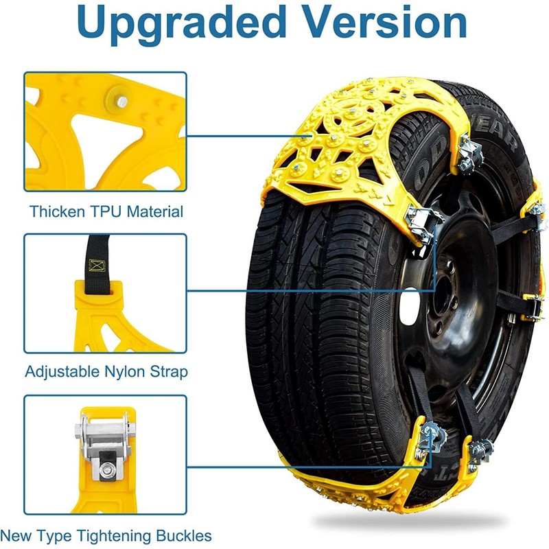 KEEPDSGN 6 pcs Universal Car Snow Anti Slip Tire Chains