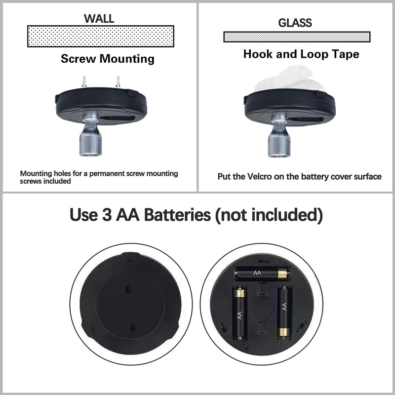 BERGUSTCH Battery Powered LED Spotlight, Wall Picture Lights, Indoor Uplighting,