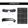 JBINNG Men Women Retro Small Frame Sunglasses Trendy Rectangular Sunglasses
