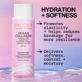 Pacifica Beauty, juego de champú + acondicionador hidratante de colágeno vegano, suaviza, restaura el brillo, aborda las puntas abiertas, para cabello seco y dañado, agrega brillo, humedad, sin sulfa