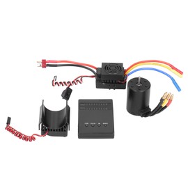 3650 4300KV Brushless Motor 60A ESC Program Card Motor Heat Sink Set for 1/10 RC Car