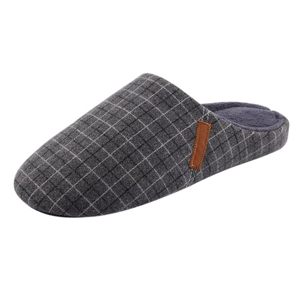 Euyqs Slippers, Indoor, Autumn/Winter, Home Shoes, Soft Bottom, Lightweight, Silent, Anti-Slip, Soft Slippers, gray