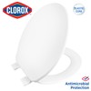 Clorox Round Beveled Plastic Toilet Seat with Easy-Off Hinges –