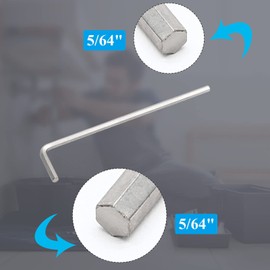 Litoexpe 10 Pieces 5/64" Hex Key Wrench, L Shape Allen Wrench, Chrome Vanadium Steel