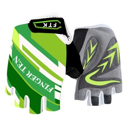 Kids Cycling Gloves Half Finger Gel Padded Non-Slip Breathable, Junior Glove Girls Boys Fingerless Adjustable for Mountain Bike Running Riding Sport Outdoor Biking Skating (Seagreen, Medium)