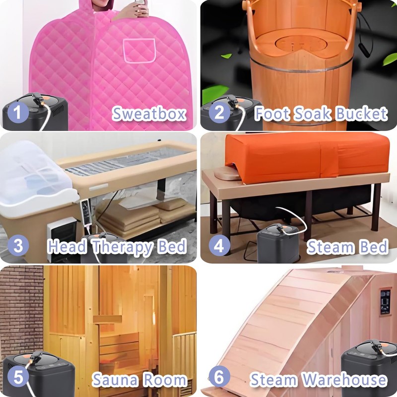 3L Sauna Steamer Machine, Portable Sauna Steamer, 1200W Steam Generator