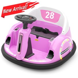 XJD 12V&6V Electric Ride on Bumper Car Toys for Kids, 360° Spinning Bumping Toy Gifts Cars, Music Play, LED Lights, Best Choice Products for kids Rechargeable Fun - Color: 12V Orange