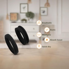 EYBDYB 150 PCS Seamless Hair Ties,Hair Ties for Thick Hair,Elastic Hair Ties,Thick Hair Ties,Rip Tie Hair Ties,Hair Elastics No Damage (Black)