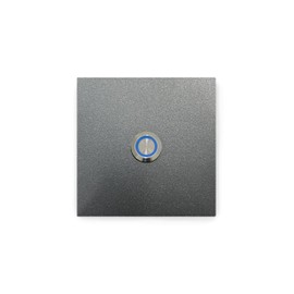 KTC-Home Premium Doorbell Iron Glimmer LED Push Button Blue - Size: 9 x 9 cm - DB 703 - UV and Weather Resistant - Powder Coated
