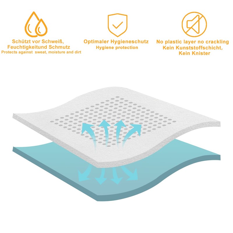 Molton Mattress Protector, 180 x 200 cm, Made from 100% Cotton,