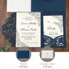 DORIS HOME 50pcs Laser Cut Wedding Invitation Pockets with Envelopes