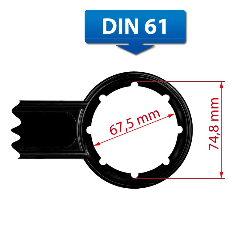 Double-sided DIN 51/61 canister key – your ideal helper for