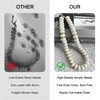 Aoyom Chunky Acrylic Beaded Choker Necklaces for Women Cream