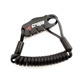 CROPS SPD04-BR90-01 Memory Cable Wire Lock Q-BIRO MINI | 2mm Double x 900mm 3-Digit Dial (Black)