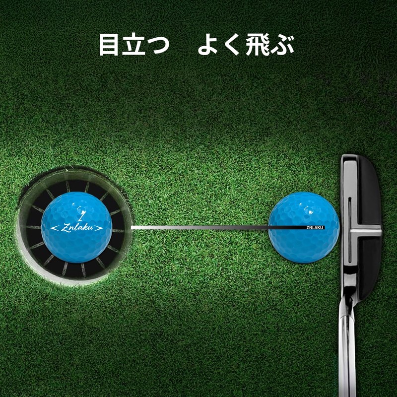 ZNLAKU Golf Balls High Visibility Color Golf Ball 2-Piece Construction