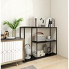 HDANI Console Table, Narrow Entryway Table, 3 Tier Metal Hallway