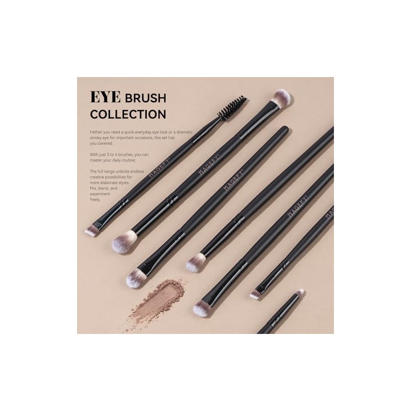 Piezas Brochas Maquillaje Profesional Doble Punta Aluminio Juego Multifuncional Estuche